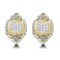 UNY Jewel Jewelry Make a Statement With Our Two Tone Dragon Scale French Clip Earrings Featuring Pave Rhinestone Detailing Perfect For Any Occasion