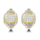 UNY Jewel Jewelry Make a Statement With Our Two Tone Dragon Scale French Clip Earrings Featuring Pave Rhinestone Detailing Perfect For Any Occasion