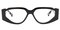 Zeelool Stylish Oversized Cat Eye Glasses with Non-prescription Clear Lens Frame for Women Men Sofia OP037821-01 Black