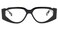 Zeelool Stylish Oversized Cat Eye Glasses with Non-prescription Clear Lens Frame for Women Men Sofia OP037821-01 Black