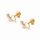 18g Titanium Rainbow Earrings for Women Stainless Steel Tiny Cloud Stud Cartilage Tragus Screw Back Post Piercing Sensitive Ear