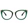 Zeelool Retro Oversized Cat Eye Glasses Frame for Women With Non-prescription Clear Lens Dalton OP01934-02 Green