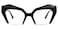 VOOGLAM Black Stylish Thick Oversized Cat Eye Clear Lens Glasses for Women Fashion Glasses Frame Non Prescription Eyeglasses