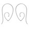 Boma Jewelry Sterling Silver Teardrop Pointed Spiral Pull Through Wire Hoop Earrings