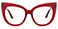 Zeelool Chic Oversized Cat Eye Blue Light Blocking Glasses for Women Trenton ZOP01956-01 Red