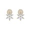 Imprints by Mau Stud Earrings, Gold Plated Cubic Zirconia Flower Stud Earrings