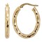 Kooljewelry 10k Yellow Gold High Polish Oval Hoop Earrings
