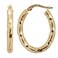 Kooljewelry 10k Yellow Gold High Polish Oval Hoop Earrings