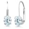 Gem Stone King 925 Sterling Silver Sky Blue Aquamarine Leverback Earrings For Women (1.44 Cttw, Gemstone Birthstone, Oval 7X5MM)