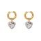 E EMZHOLE Cute Heart Love Dangle Drop Cartilage Small Huggie Hoop Earrings For Women Minimalist Silver Charm Cuff Sleeper Hoops Dainty Hypoallergenic Birthday Anniversary Christmas Jewellery Gift