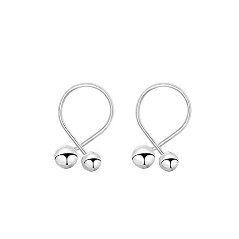 20G Minimalist Double Sided Ball Earrings for Women 925 Sterling Silver Hypoallergenic Nickel Free Simple Crossover Screw Ear Piercing Cartilage Daith Fashion Unique Jewelry