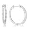 Vir Jewels 1/4 cttw Diamond Hoop Earrings .925 Sterling Silver 30 Stones Dangle 3/4 Inch