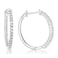 Vir Jewels 1/4 cttw Diamond Hoop Earrings .925 Sterling Silver 30 Stones Dangle 3/4 Inch