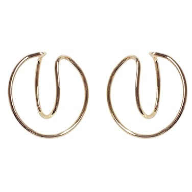 Elegant Ear Cuff Earrings, Double Hoop Clip-On Earrings, Non Pierced Earrings Gold For Women, Pierced Look Comfortable Clip On Earrings, MiyabiGrace