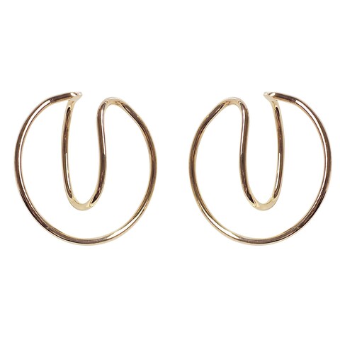 Elegant Ear Cuff Earrings, Double Hoop Clip-On Earrings, Non Pierced Earrings Gold For Women, Pierced Look Comfortable Clip On Earrings, MiyabiGrace