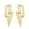 Kooljewelry 14k Yellow Gold Lightning Bolt Stud Earrings
