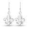 AeraVida Vintage Fleur de Lis Lily Flower .925 Sterling Silver Dangle Earrings   Elegant and Timeless Women&#39;s Jewelry Accessory   Jewelry Gift