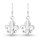 AeraVida Vintage Fleur de Lis Lily Flower .925 Sterling Silver Dangle Earrings   Elegant and Timeless Women's Jewelry Accessory   Jewelry Gift