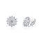 YOQUCOL Bright Cubic Zirconia Crystal Snowflake Flower Shape Clip On Stud Non Pierced Earrings For Women