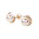 Japanese 7.0mm Akoya Cultured Pearl with Diamond Earrings for Women with 18K Yellow Gold   Classy Design Excellent Gift   Pearl Earrings