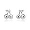 Cute Cherry Minimalist 925 Sterling Silver Tiny Mini Small Cartilage Stud Earrings for Women Teen Girls Sensitive Ear Lovely Fruit Piercing Tragus Hypoallergenic Post Pin Fashion Jewelry Gifts