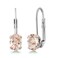Gem Stone King 925 Sterling Silver Peach Morganite Earrings For Women (1.30 Cttw, Gemstone Birthstone, Oval 7X5MM)