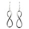 925 Solid Sterling Silver Dangling Infinity Earrings - Dangle Good Luck Figure 8 Jewelry - 1 Inch