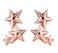 Yumilok Jewelry Three Stars 925 Sterling Silver Rose Gold Plated Ear Climber Studs Hypoallergenic Earrings for Women/Ladies/Girls
