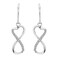 KATARINA Diamond Infinity Dangle Heart Earrings in Sterling Silver (1/20 cttw)
