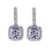 TenFit Jewelry 925 Silver Earring Princess CZ Diamond Earrings 7 * 7 long earrings for women Wedding Jewelry