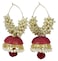 Crunchy Fashion Bollywood Stylish Traditional Indian Jewelry Meenakari Jhumka Earrings for Women (Marshala Pink)