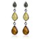 Ian and Valeri Co. Multicolor Amber Sterling Silver Drop Dangle Earrings
