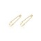 SLUYNZ 925 Sterling Silver Safety Pin Hoop Earrings for Women Minimalist 1.4&quot; Hoop Earrings Dangle (E-Safety Pin Hoop/Gold)