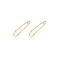 SLUYNZ 925 Sterling Silver Safety Pin Hoop Earrings for Women Minimalist 1.4" Hoop Earrings Dangle (E-Safety Pin Hoop/Gold)