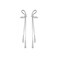 XUDEJUN Bow shaped earrings Rhinestone Earrings Dangling for Women Sparkly Silver Dangle Earrings Long Chandelier Earrings