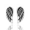 AeraVida Flying Free and Heavenly Angel Wings .925 Sterling Silver Post Stud Earrings   Tiny Vintage Wings Earrings   Anniversary Jewelry Gift for Women   Gift for Special Day