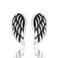 AeraVida Flying Free and Heavenly Angel Wings .925 Sterling Silver Post Stud Earrings   Tiny Vintage Wings Earrings   Anniversary Jewelry Gift for Women   Gift for Special Day