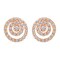 I Jewels Rose Gold Plated Fashion Cubic Zirconia American Diamoand Stud Earrings For Women/Girls (E2872)