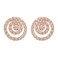 I Jewels Rose Gold Plated Fashion Cubic Zirconia American Diamoand Stud Earrings For Women/Girls (E2872)