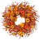 Sggvecsy Artificial Fall Wreath 22&rsquo;&rsquo; Autumn Front Door Wreath Harvest Wreath with Pumpkin Daisy Berry Maple Leaves Fall Decorations for Outside Indoor Wall Window Festival Thanksgiving Autumn Decor