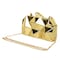 AmoVee Clutch with Chain Strap, Clutch Purses for Women Wedding，Evening Handbag for Party, Prom and Formal Occasion (Shiny Gold)
