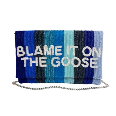 Blame it on the Goose Clutch, Beaded Purse for Bachelorette, Bachelorette Party Gift, Bride Gift, Engagement Gift for Bride To Be, Summer Clutch, Beaded Bag
