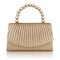 Glamorous Glitter Evening Clutch &ndash; Pearl String Embellishment, Elegant Pleated Design, Perfect Handbag for Weddings, Parties &amp; Special Occasions