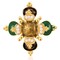 Retro Pearl Cross Brooch Pins for Women Fashion