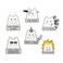Lovely Cat Enamel Pins for Women Girl Cartoon Animal Enamel Brooch Pins Badges for Clothes Backpacks Cute Letter Badge Pins Outfit Accessory