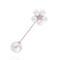 Faux Pearls Flower Lapel Stick Brooch Pin for Women Girls Crystal Cubic Zirconia Floral Pins Scarves Hat Suit Cardigan Tuxedo Tie Corsage Brooches Pins Dainty Jewelry Gifts Wedding