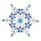 Gyn&amp;Joy Women&#39;s Aqua Blue Austrian Crystal Snowflake Brooch Pin Holiday Winter Silver-Tone BZ188
