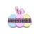 Happy Easter Brooch Pin for Women Girls Fashion Enamel Blue Pink Yellow Eggs Bunny Rabbit Animal Festival Brooches Lapel Pins Cute Dress Accessories Holiday Party Jewelry Gift for Daughter Niece