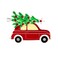 RareLove Driving Home for Christmas Car Red Enamel Pin Rhinestone Brooch Christmas Pin for Women, Cute Pins,Christmas Jewelry