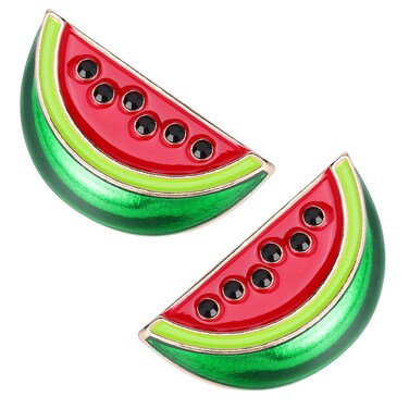 CALLARON 2Pcs Christmas Fruit Pin Watermelon Enamel Pin Cute Clothing Brooch Pin Cartoon Lapel Brooch Pin Hat Pin Christmas Tree Decoration 1.38 x 0.71 inch